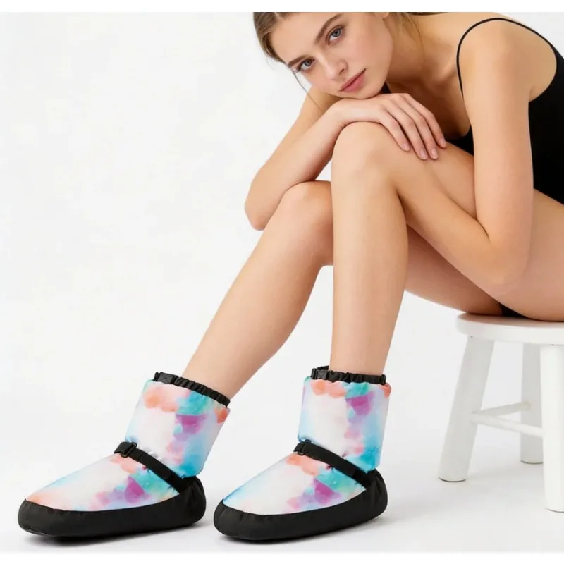 Ballet Warm Dance Boots for Women Girls Professional Plush Thickened Non-slip Winter Warm Cotton Dance Practice Shoes