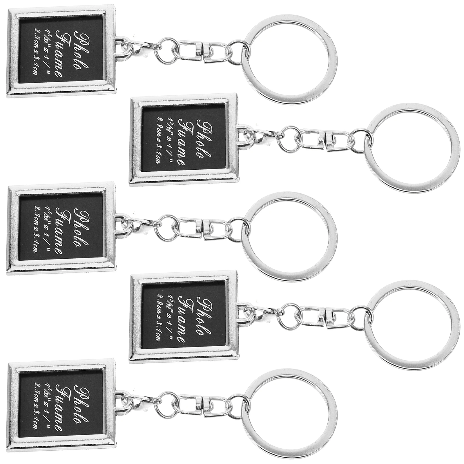 

5 Pcs Couple Keychain Wedding Silver Oval Picture Double Wife Keychains Mini Frames Gift Photo Charm