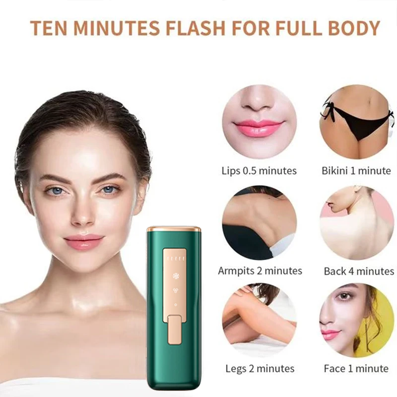 PAKISS Ice IPL Hair Removal for Women and Men Laser Permanent  Face Leg Arm Back Whole Body  Remover FY-B507