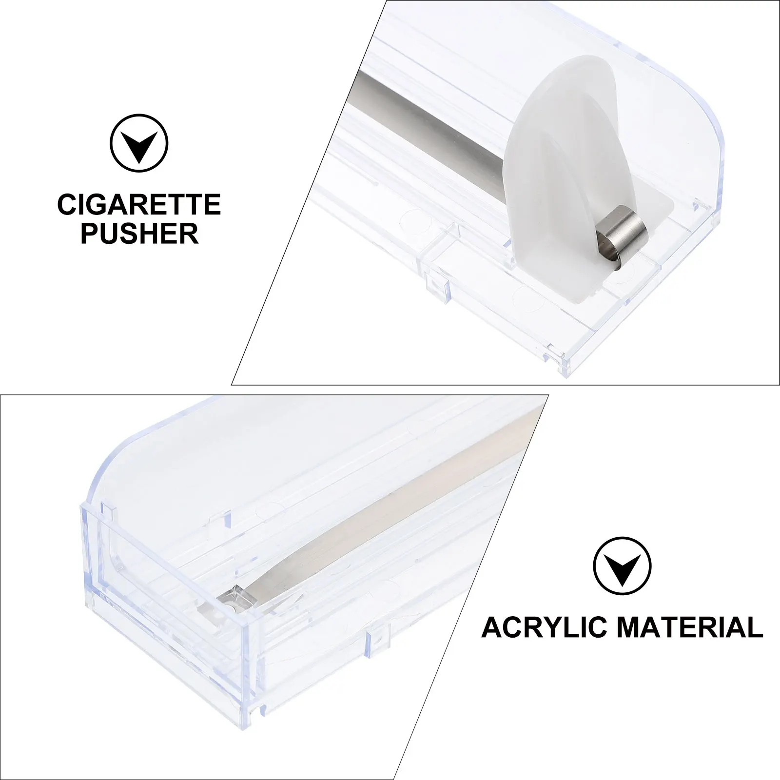 

2pcs Auto Cigarette Showcase Rack Automatic Push Smoke Display Stand Smoke Display Box Cigarette Accessories Lightweight Durable