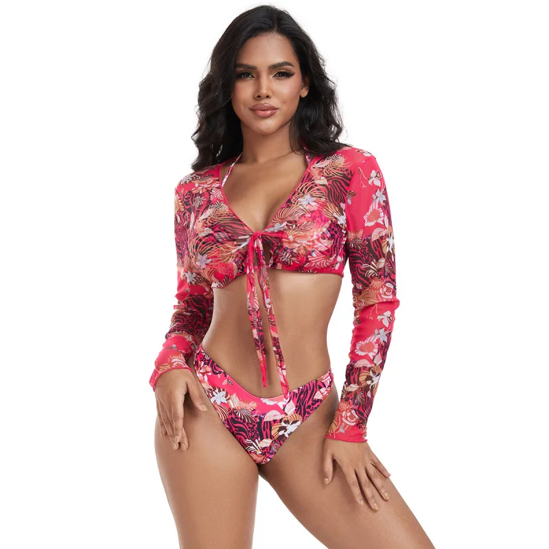 Nuevo traje de baño para cubrir, conjunto de tres piezas, traje de baño Sexy para mujer, bikini, venta al por mayor