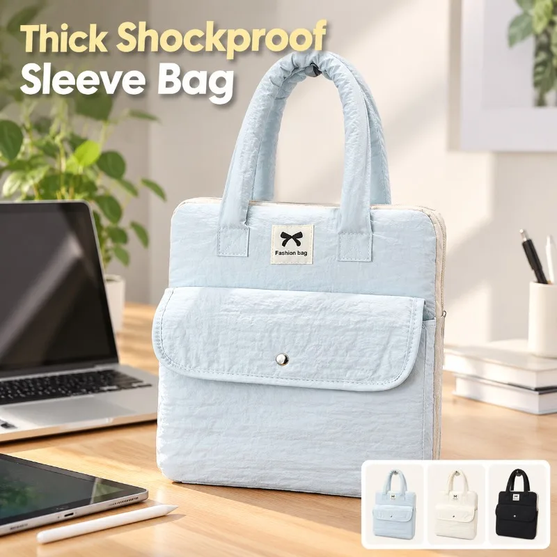Thick Shockproof Laptop Sleeve Handbag, Large Capacity Protective Storage Bag Compatible with 11 inch iPad, 13/13.3/14 Inch