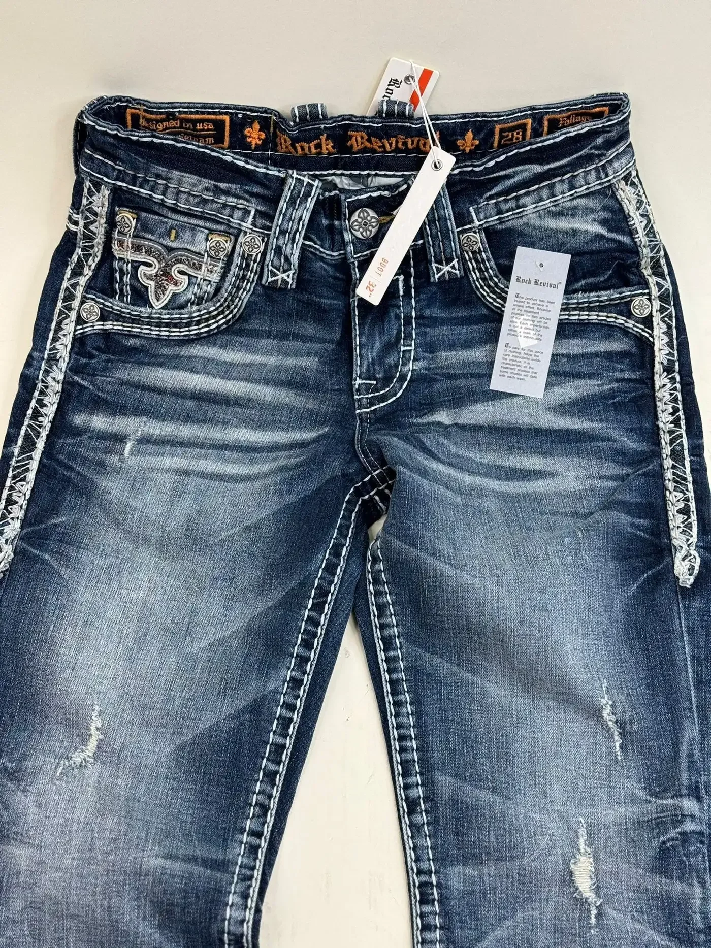 Y2K New Gothic Revival Mens Jeans Foliage Bootcut Women Blue Denim Embroidery Pocket Hip Hop Harajuku Wide Pants Streetwear