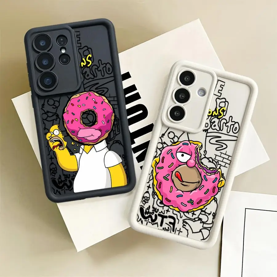 Case for Samsung Galaxy S26 Ultra S23 FE S24Ultra S22 S21 S25 S25 Edge S20FE S24 Plus Phone Cover Cute The S-Simpsonss
