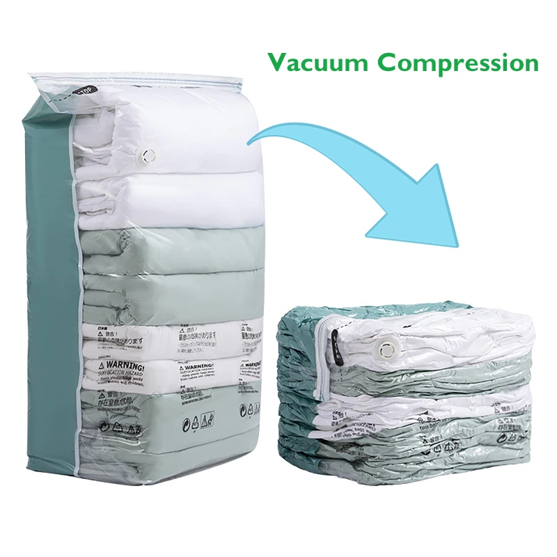 ถุงสูญญากาศสำหรับเสื้อผ้า-สกัดปิดผนึกการบีบอัด Space Saver การบีบอัดสำหรับผ้าห่มบ้าน Organizador M L