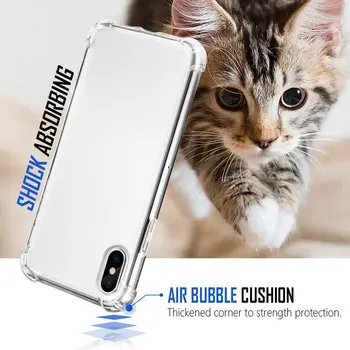 Protidetonační pouzdro pro iPhone X, průhledné silikonové pouzdro s plným ochranným krytem, gumové pouzdro pro iPhone 6s 7 8 Plus X XS MAX XR 12 nejlepší prodej iPhone XS 128GB - №7