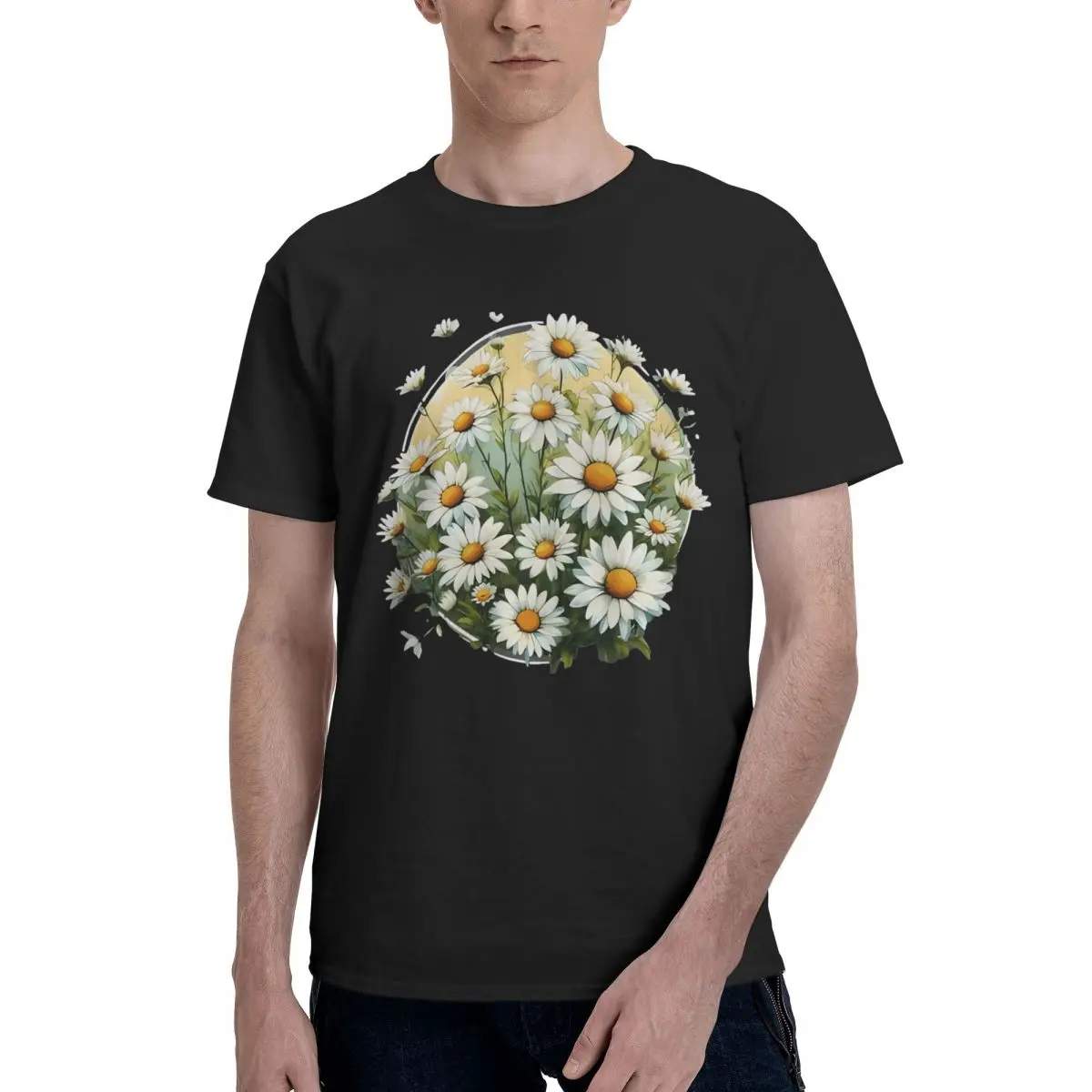 Daisy Floral Bouquet Campaign Champion Graphic Tshirt Vintage Fitness USA Size