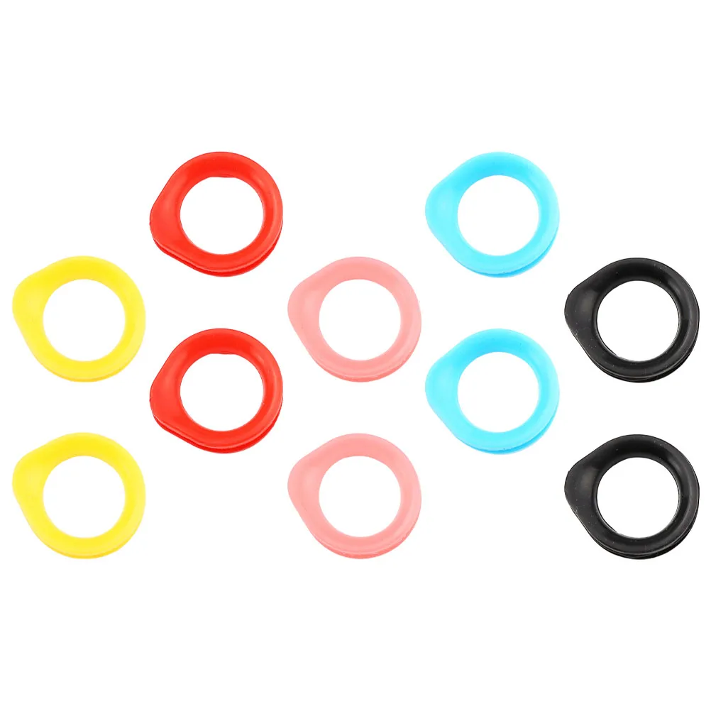 

10pcs Silicone Finger Rings Durable Non-S Scissor Protective Rings For Pet Grooming Hairdressing Colorful Flexible Clipper