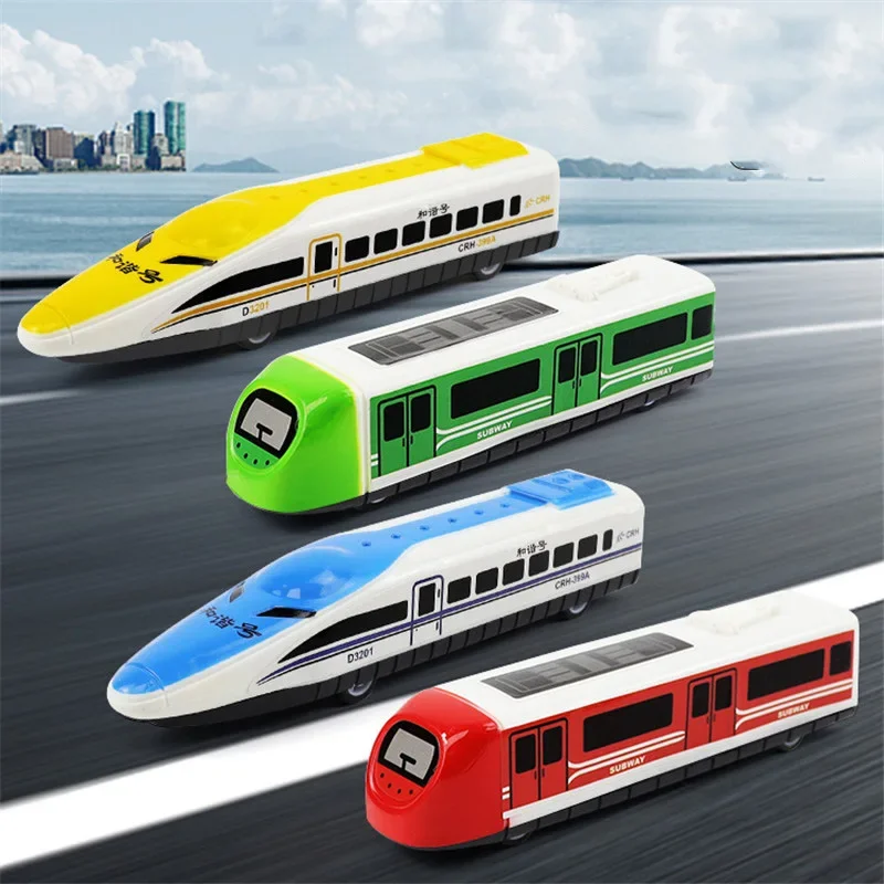 1PCS 16.5cm Windup Pull Back Train Subway Metro Model Toy Random Color