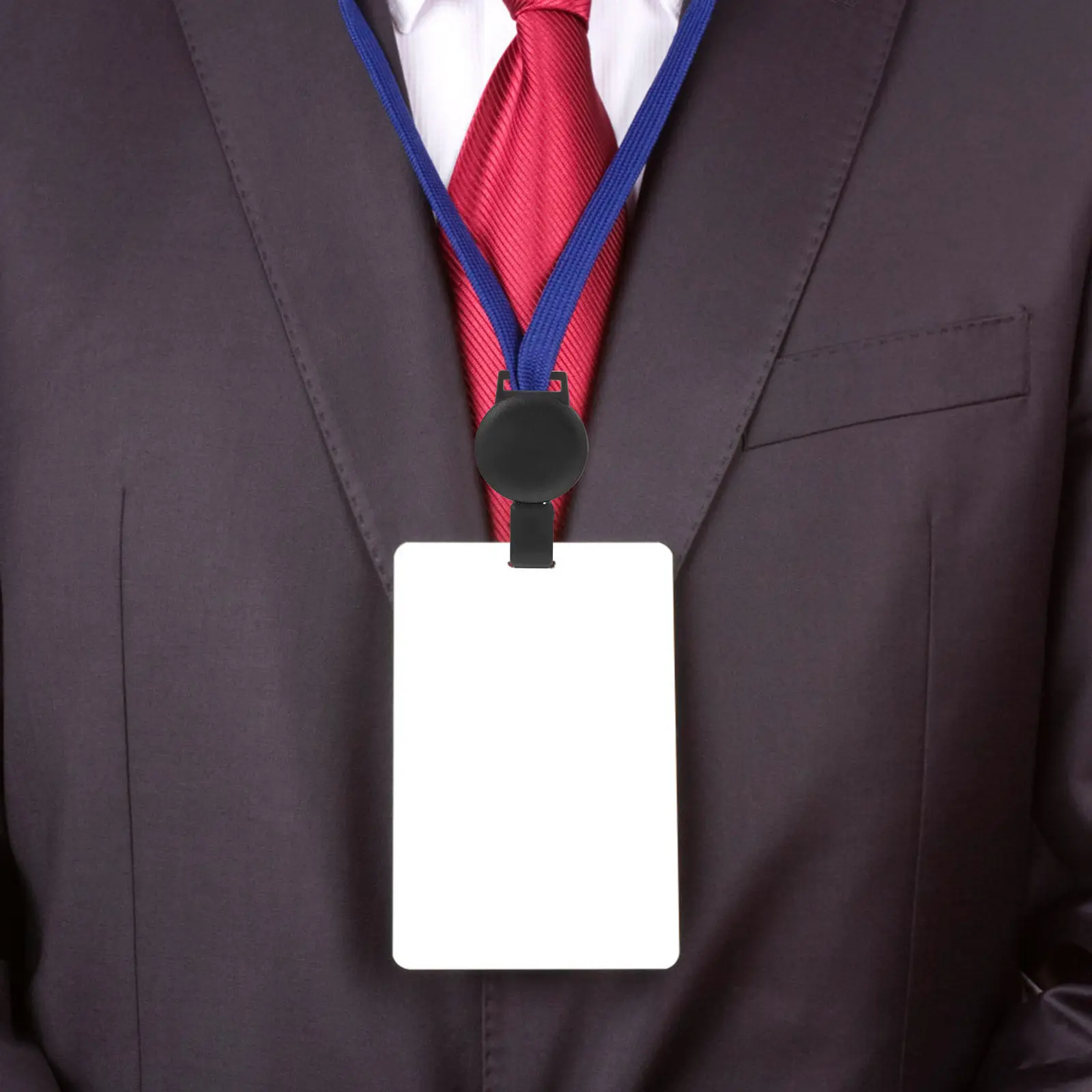 6Pcs Professional Retractable Badge Holder Reel Plastic Id Card Holder Wear-Resistant Convenient Badge Accessory for Factory