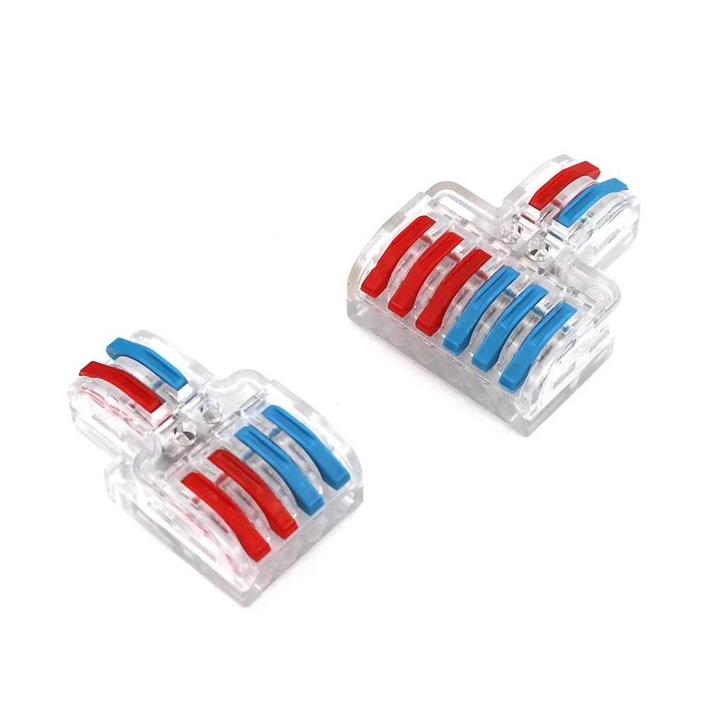 New Type SPL-42 62 Wire Connector 2 In 4/6 Out Wire Splitter Terminal Electrico Block Compact Wiring Splicing Conector Eletrico