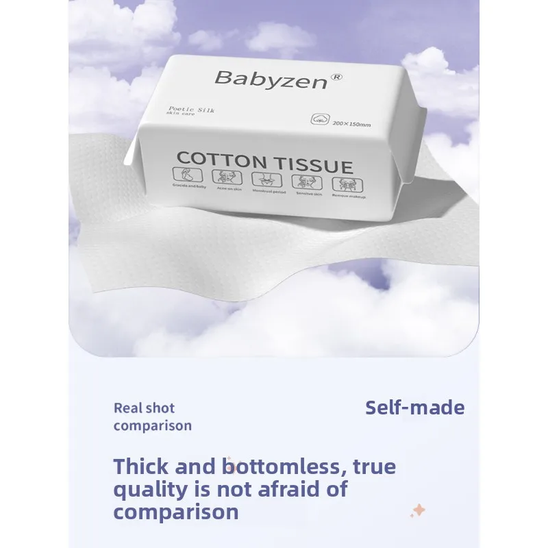 Wegwerp gezichtshanddoek, 100 stuks/pak puur katoen dik katoen zachte handdoek, gezichtsreiniging, make-up verwijderen en extractietype