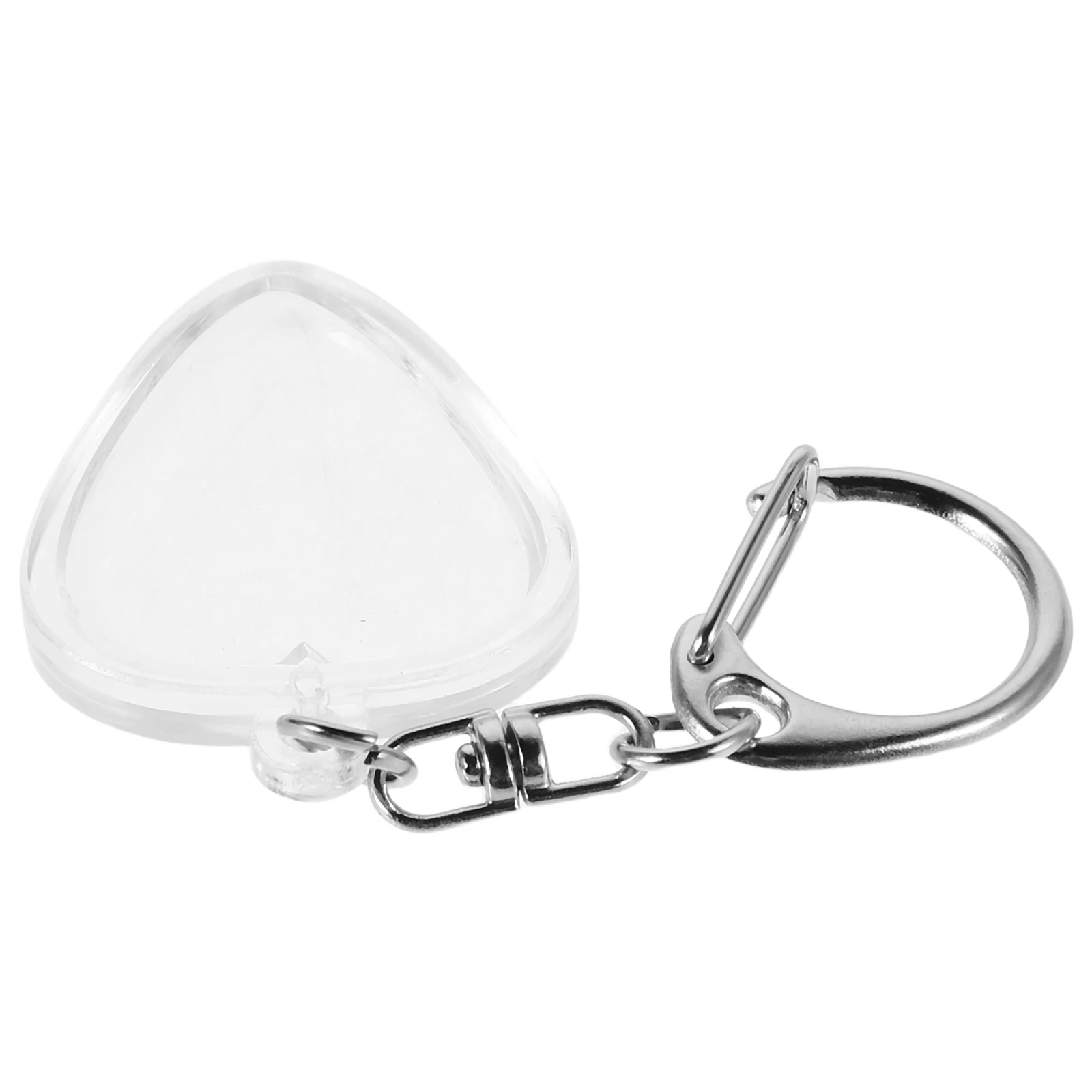 

Guitar Pick Collection Box Clear Heart Shaped Keychain Standard Size Picks Storage Case Bag Guitar Accessories