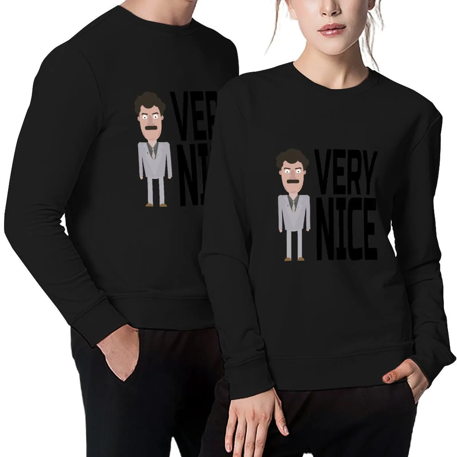 

Borat vector Very Nice quote Pullover men's sweat-shirt anime clothes anime clothing new in sweatshirts