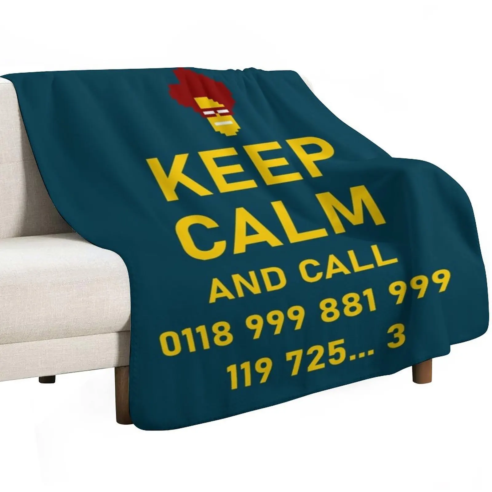 KEEP CALM and call 0118 999 881 999 119 725... 3 IT CROWD Throw Blanket Multi-Purpose Camping funny gift Cute Plaid Blankets