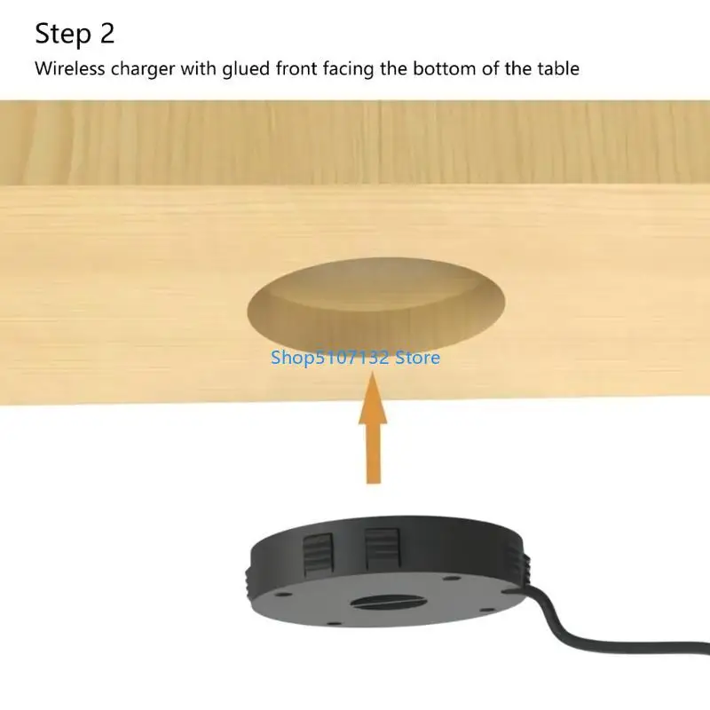 87HD T8 Embedded Wireless Charging Adapter 15W Quick Charging Integrated For Table Furniture Integration Phone Charging