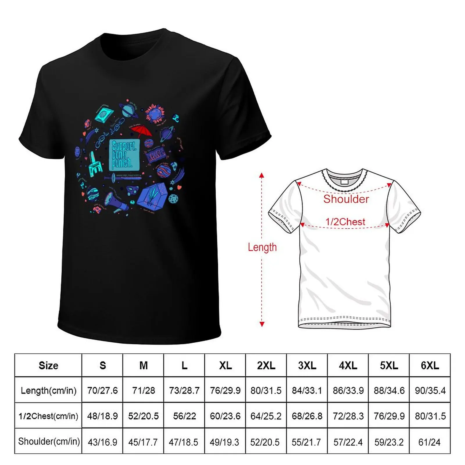 The Universe of SupportDonPunish - By Laura Josunhee T-Shirt blanks customs t shirts for men graphic