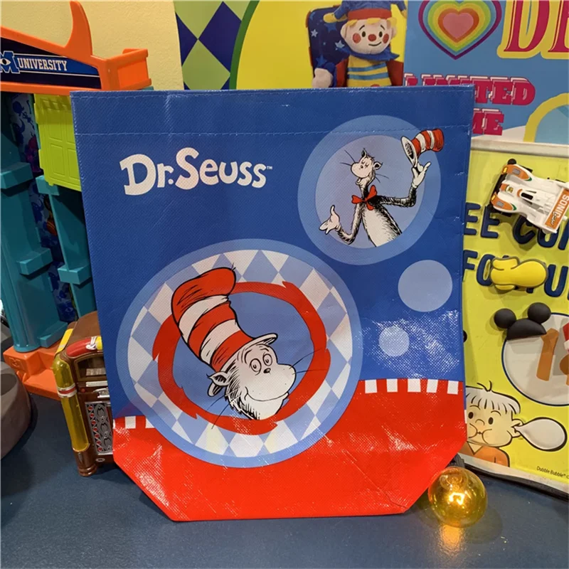 15pcs 25cm cartoon Dr Seuss the cat in hat handbag toy doll PVC kids collection model toy