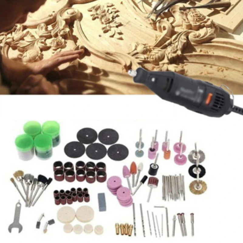 105pcs Mini Electric Drill Rotary Tool Accessories Set Grinding Polishing Rotating Polishing Kits For Dre-mel Accessory