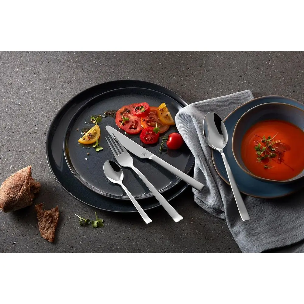 1026798 Cult Cutlery Set, 68 Pieces, or 12 People, 18/10 StainlSteel, Matted, Dishwasher Sae, Silver