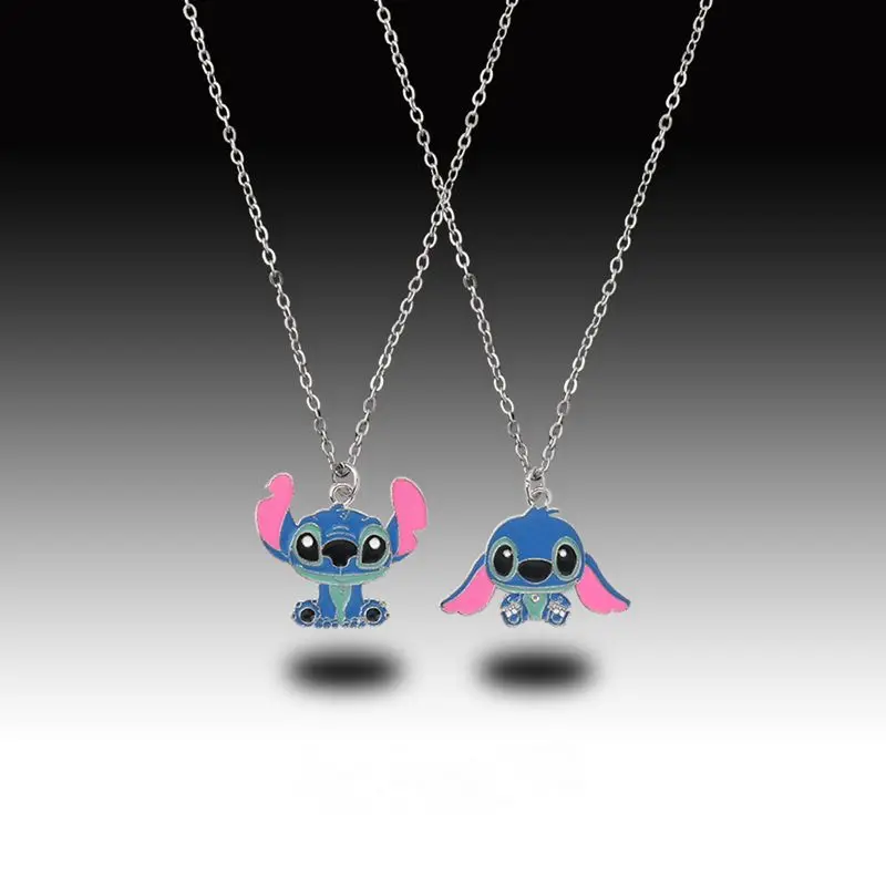 

Lilo & Stitch Disney Necklaces Pendants for Couple Boys Girls Anime Jewelry Accessories Fashion Necklace Sweater Chain Kids Gift