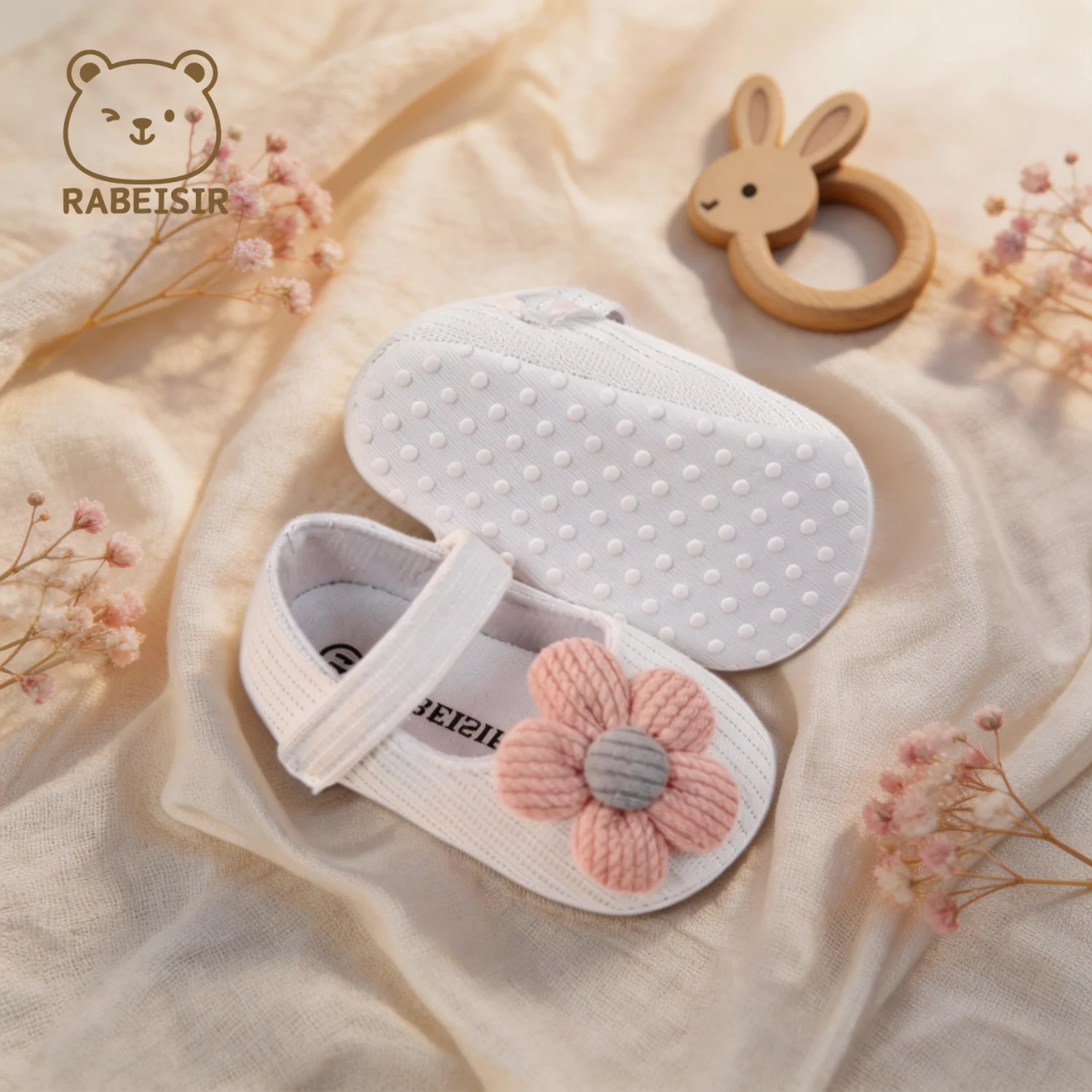 Niedliche Blumen-Mary-Jane-Flache Schuhe für Babys, trendige, leichte, weiche Schuhe für Party-Auftritte im Innen- und Außenbereich, Frühling – Detail 17