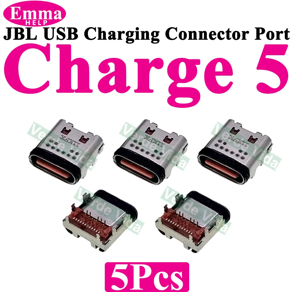 5Pcs Micro USB Charging Port Connector for JBL Charge 4 Flip 4 5 Pulse 2 3 Charger Dock Jack Socket Type-C Bluetooth Speaker image 3