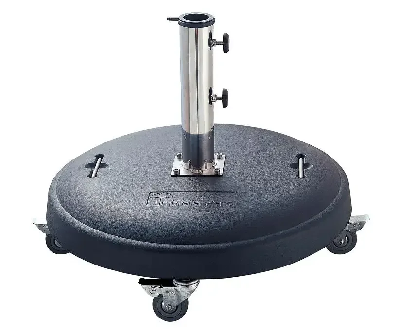 

2026 50kgs black cement concrete heavy umbrella base with wheels