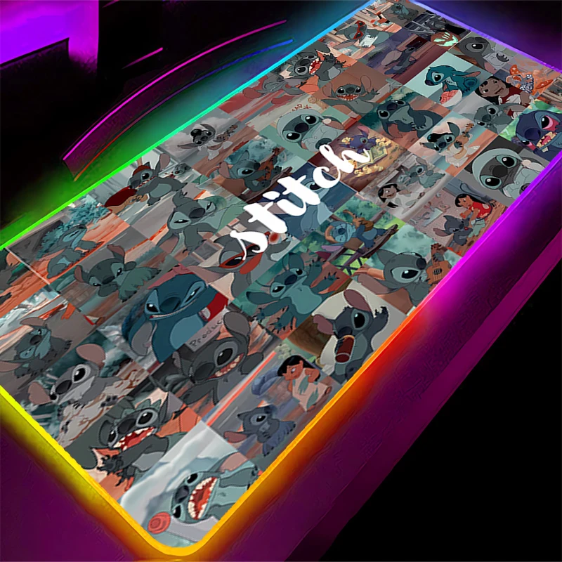 لوحة ماوس LED سنوبي الخلفية ألعاب الألعاب الرياضية الإلكترونية Playeocking اكسسوارات سرعة لوحة المفاتيح المطاط قفل حافة RGB حصيرة مكتبية كمبيوتر محمول #3