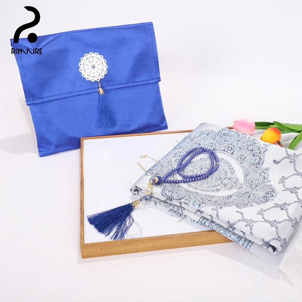 Set Perlengkapan Sholat Muslim RIMAIRE: Sajadah, Tasbih, dan Tas Jinjing Portabel untuk Perjalanan