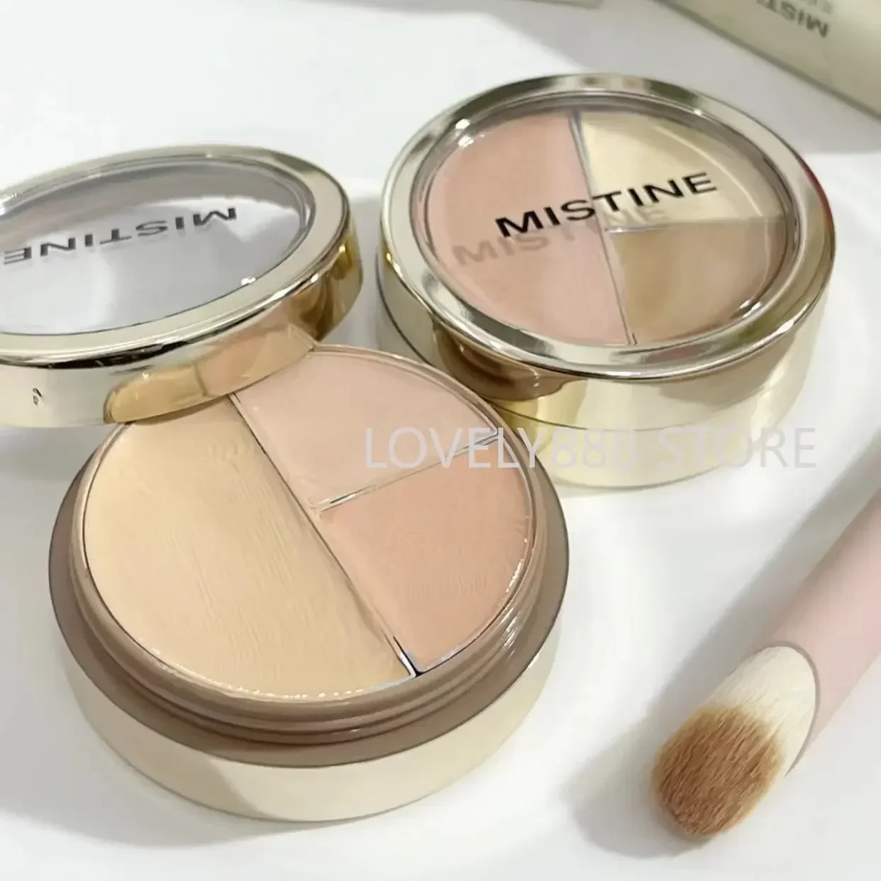 

Mistine 3-Color Concealer Palette Cream Cover Acne Marks Blemishes Dark Circles Multifunction Long-Lasting Face Makeup Cosmetics