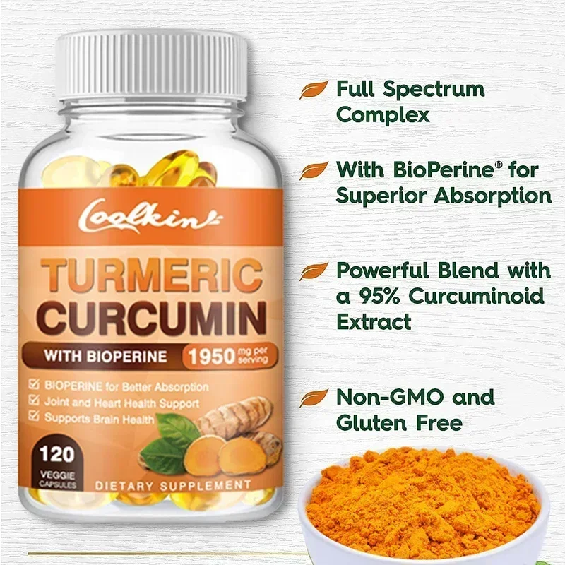 Turmeric Curcumin - Natural Joint Support with Black Pepper - Relieve Joint Pain