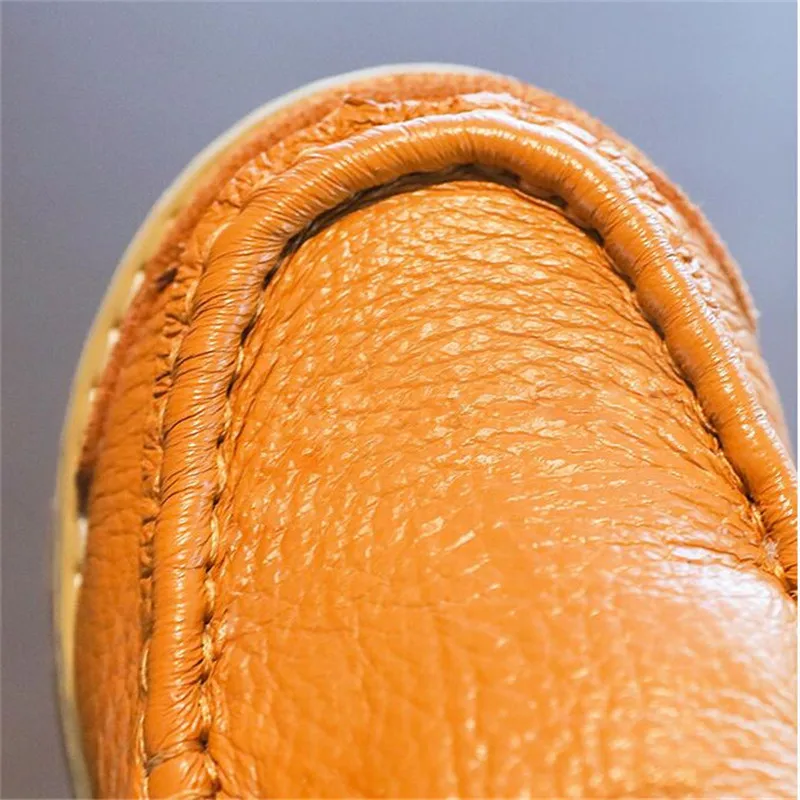 Kids Shoes Genuine Leather Shoes Loafers 2022 New Fashion Sneakers Children Peas Shoes British Soft Soled Boy\'s Leather Shoes