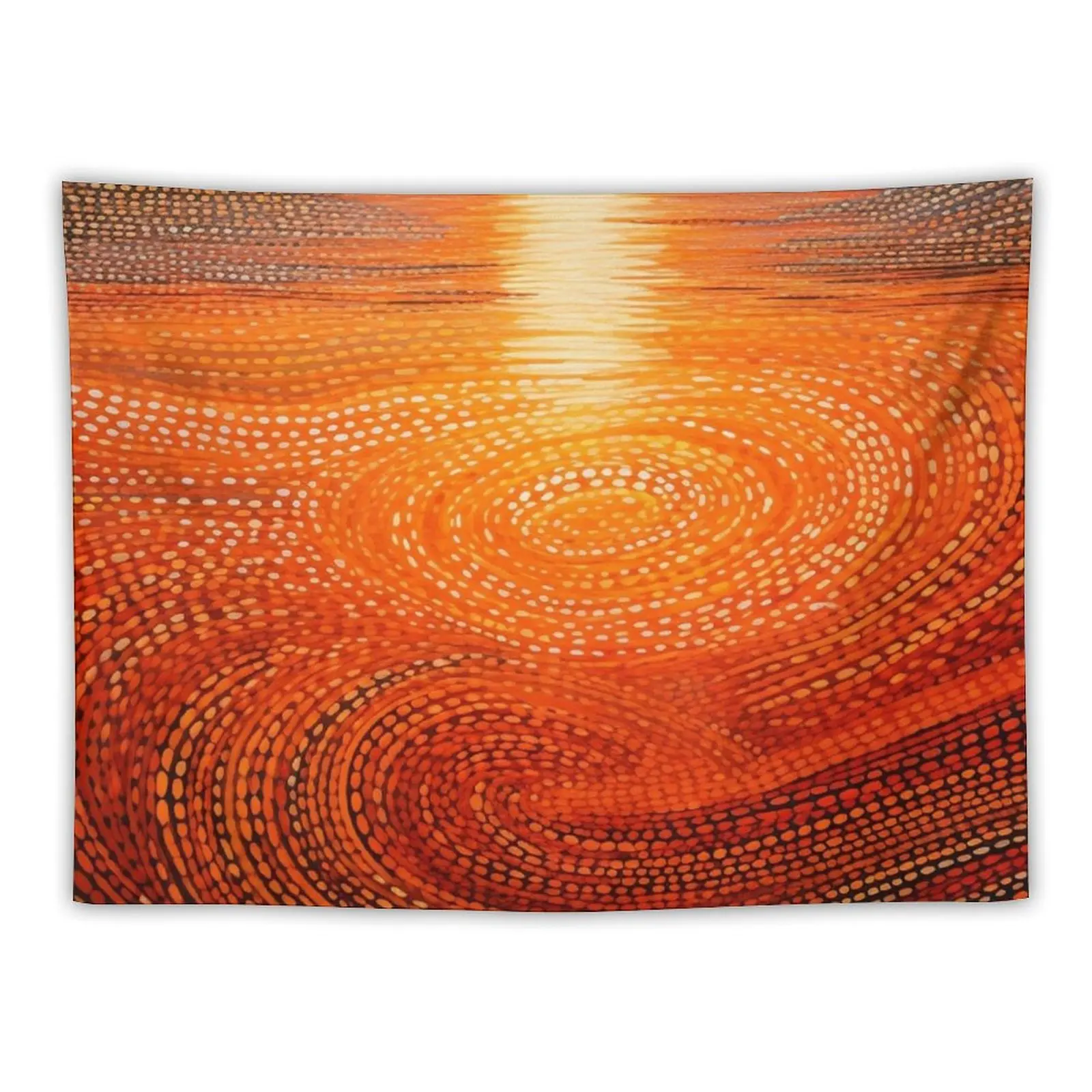 

Aboriginal Authentic Art - Sunset Ripples Tapestry Home Decorations Home Decorators Cute Decor Tapestry