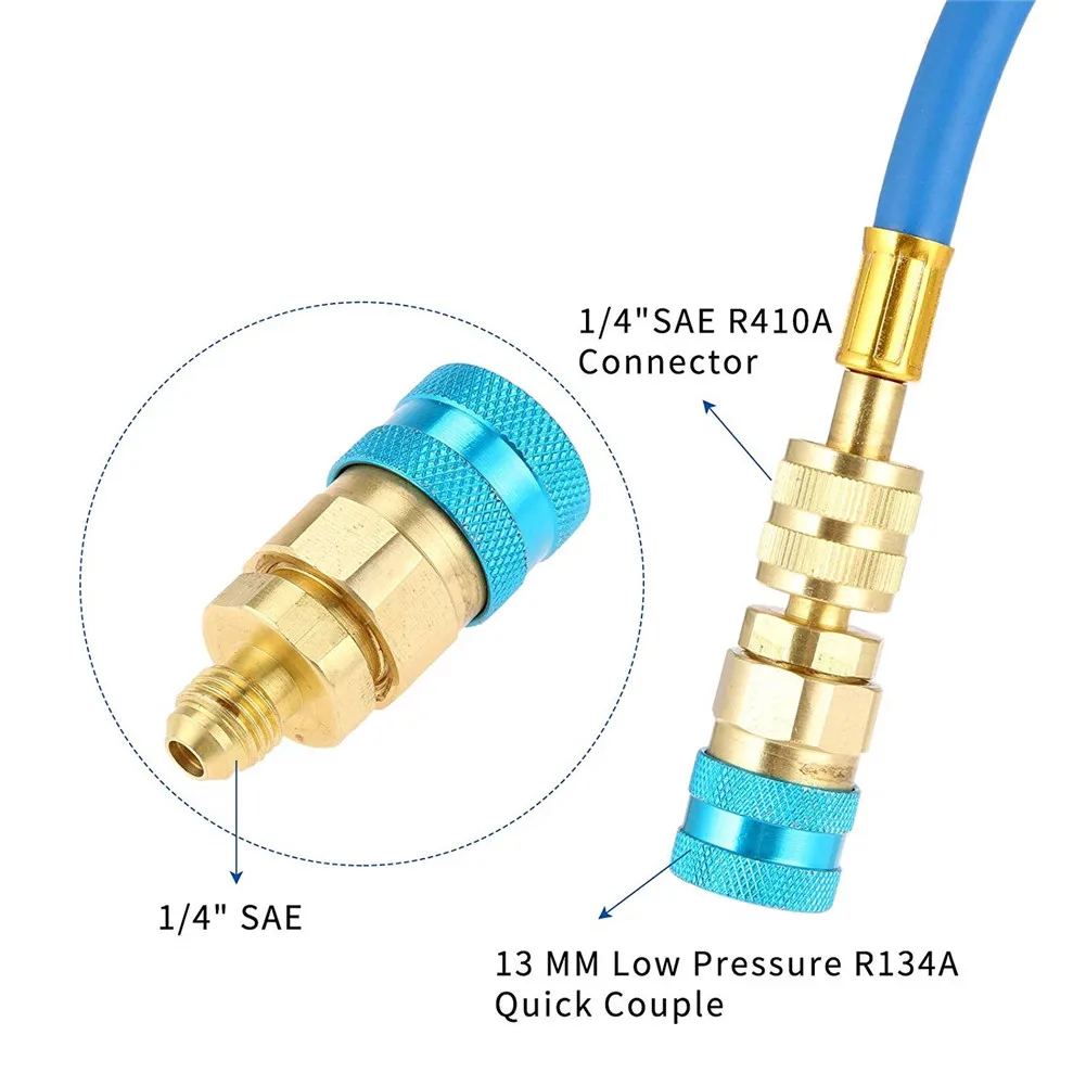 Car Air Conditioning Coolant Filling Tube Injection Tool Oil Dye Syringe R134A 2Oz Manual Oiler A/C Oil Injector Adapter