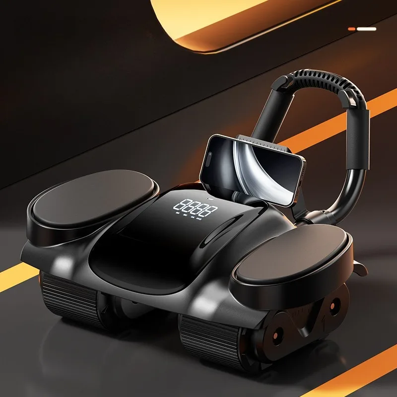 

Четырехколесный ролик для пресса с умным цифровым дисплеем, автоматическим отскоком и нескользящим покрытием, тренажер для мышц живота