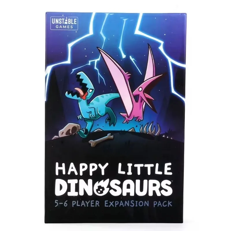 Jogo de cartas Happy Little Dinosaurs, Sabotagem Competitiva, Jogos Instáveis, Expansão Engraçada, Tac, K.O, Dragões de 5-6 Jogadores