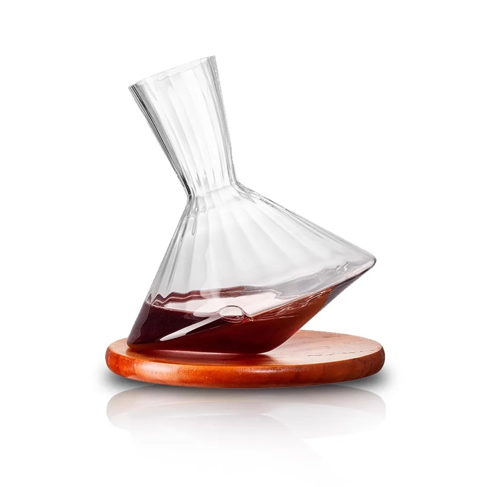

*Crystal rotating red wine decanter high-end luxury tumbler gyro fast decanter