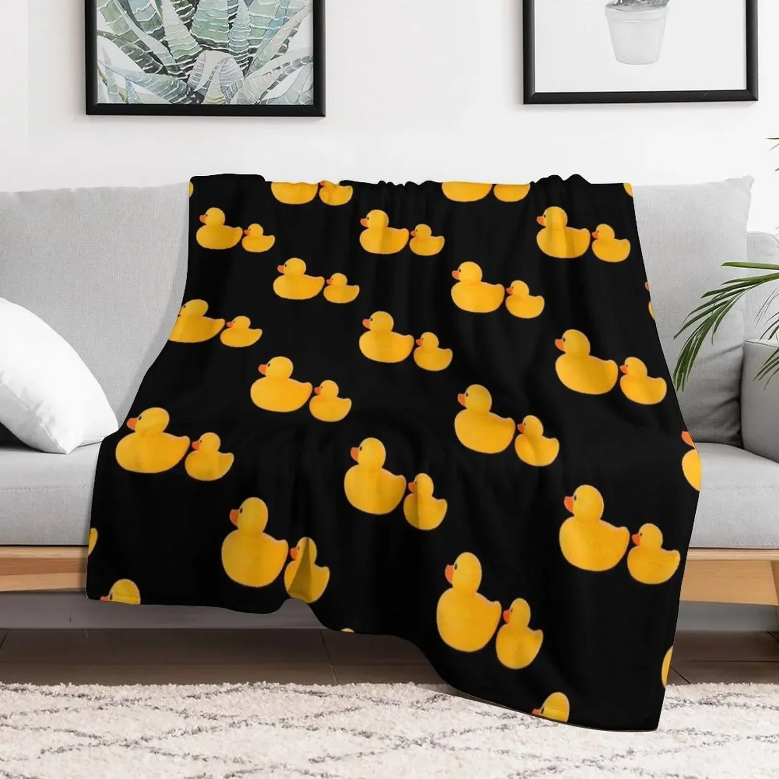 

Rubber ducks Throw Blanket Shaggy Cute Plaid Blankets Furrys Cute Plaid Soft Beds Travel Blankets