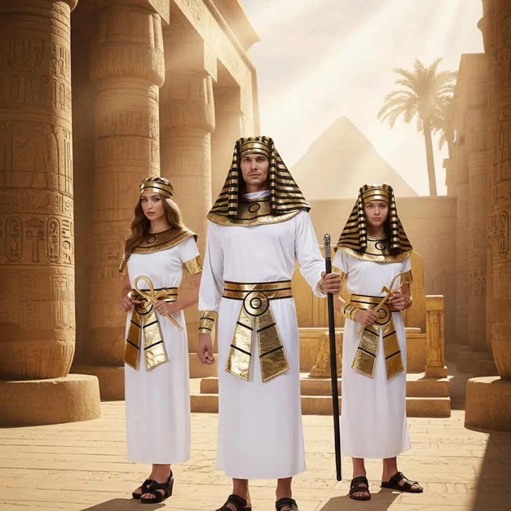 

Костюм египетского фараона большого размера для мужчин, наряд древнего царя для Хэллоуина, карнавала и вечеринок