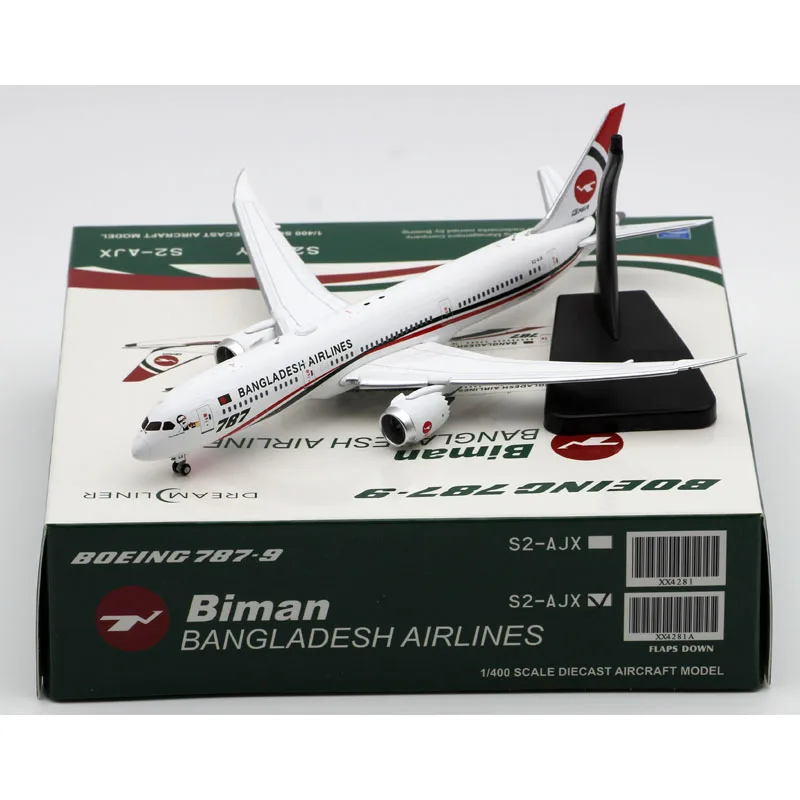 

XX4281A Alloy Collectible Plane Gift JC Wings 1:400 Biman Bangladesh Boeing B787-9 Diecast Aircraft Jet Model S2-AJX Flaps Down