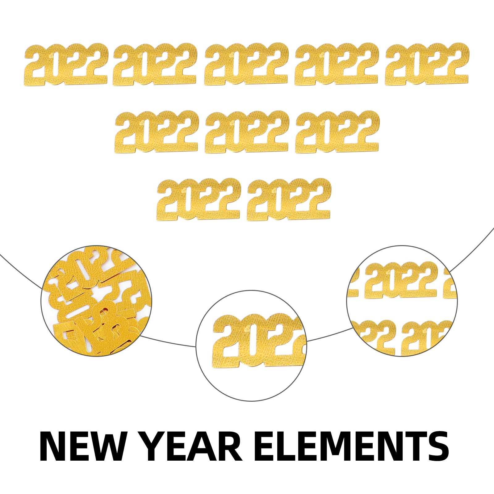 

3 Packs New Year Confetti Sequins Happy for Table Christmas Decoration Paper Decorations Class Decorating Supplies