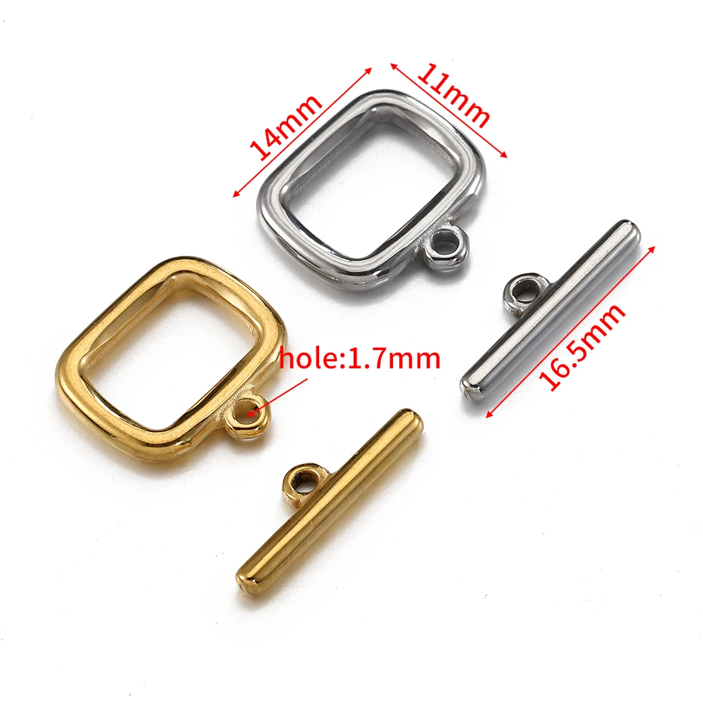 4Sets Rvs Ot Slotje Rechthoek Ot Connectors Voor Sieraden Maken Diy Ketting Armbanden Haken Levert