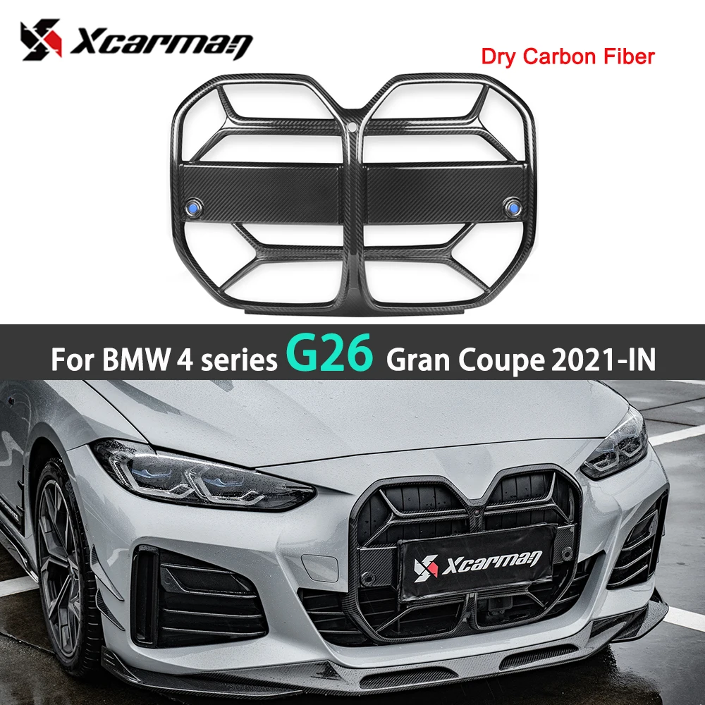 

G26 Front Kidney Bumper Grille Dry Carbon Fiber Hood Grills For BMW 4 Series Gran Coupe 2021 2022 2023 Auto Replacement Part