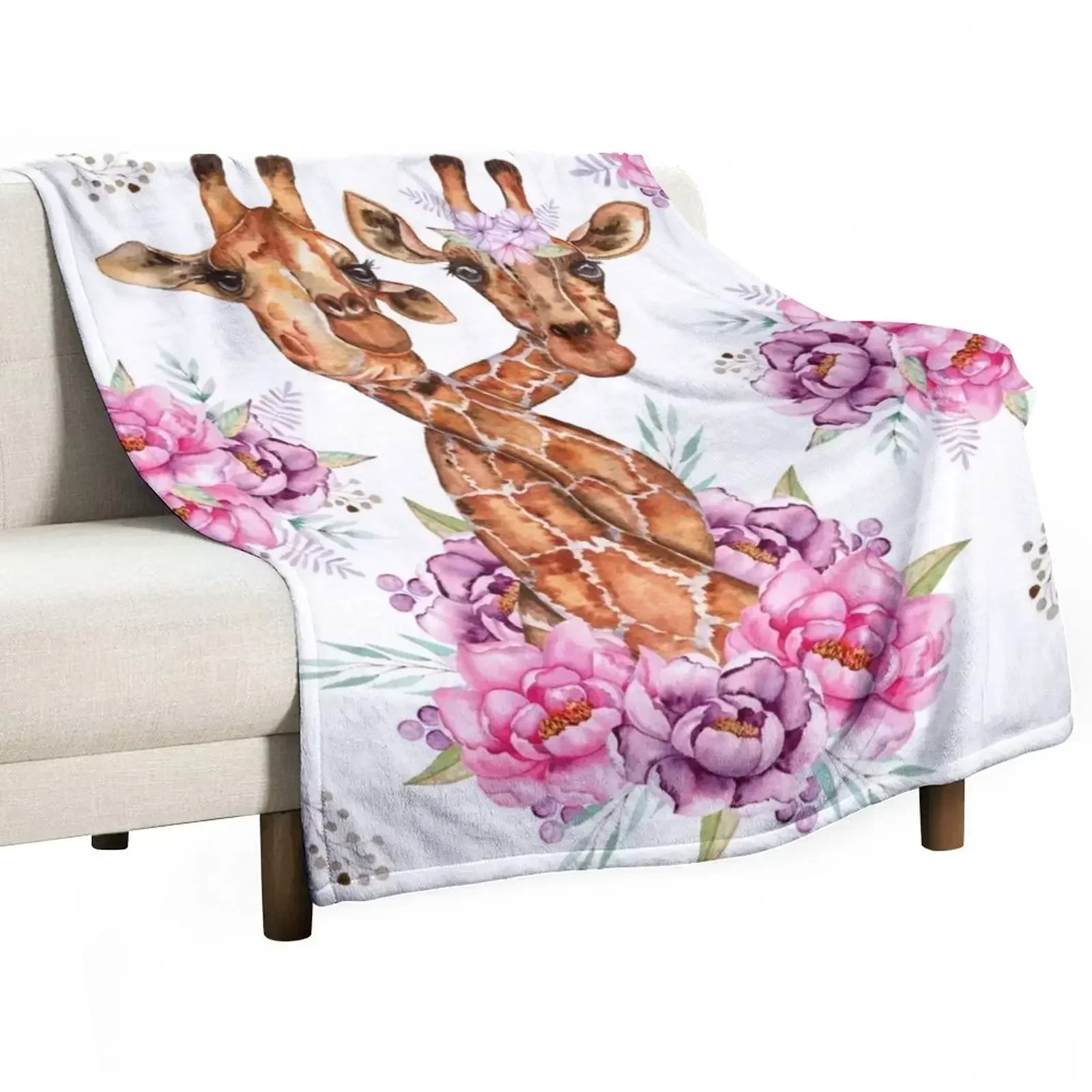 

Giraffe African Safari Throw Blanket for babies Flannels Blankets