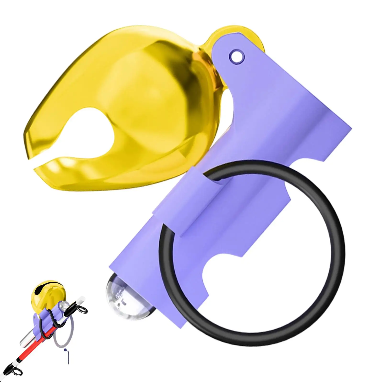 1PC LED Fishing Bite AlarmBell Rod Clip Fishing Goods Bell Outdoor Pole Fish Bites Indicators Alarm Indicator Float Tackle Fish