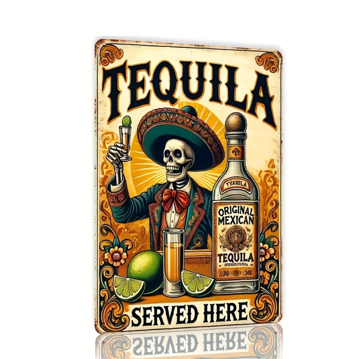 1pc 8X12Inch Vintage Tin Sign TEQUILA Wall Art/Vintage Retro Signs for Bar/Metal Sign La Cantina/Letrero De for bar Signs Decor