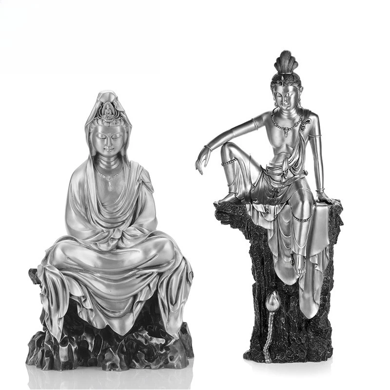 

Handmade tin products ornament Guanyinyou statue desktop ornament car safety gift