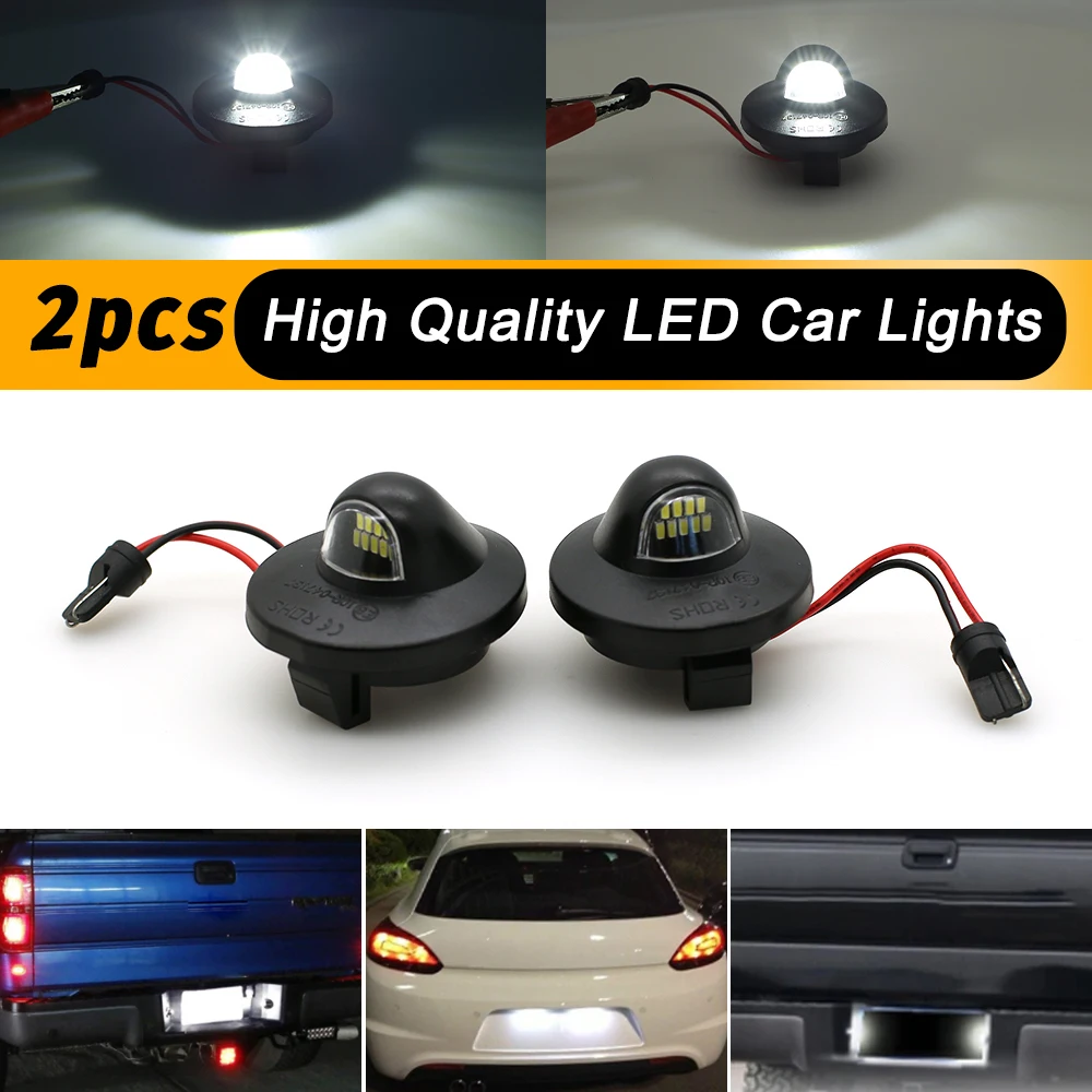 2 Pcs LED License Plate Lights For Ford F150 F250 F350 Expedition 1997-2002 Ranger 1983-2011 Lincoln Number Plate Light