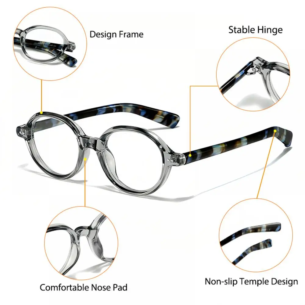 CATERSIDE Retro Damen Anti-Blaulicht-Brille Hochwertige Tr-90 Ovaler Rahmen Herren Outdoor Business Freizeit Urlaub Geschenkbrille – Detail 5